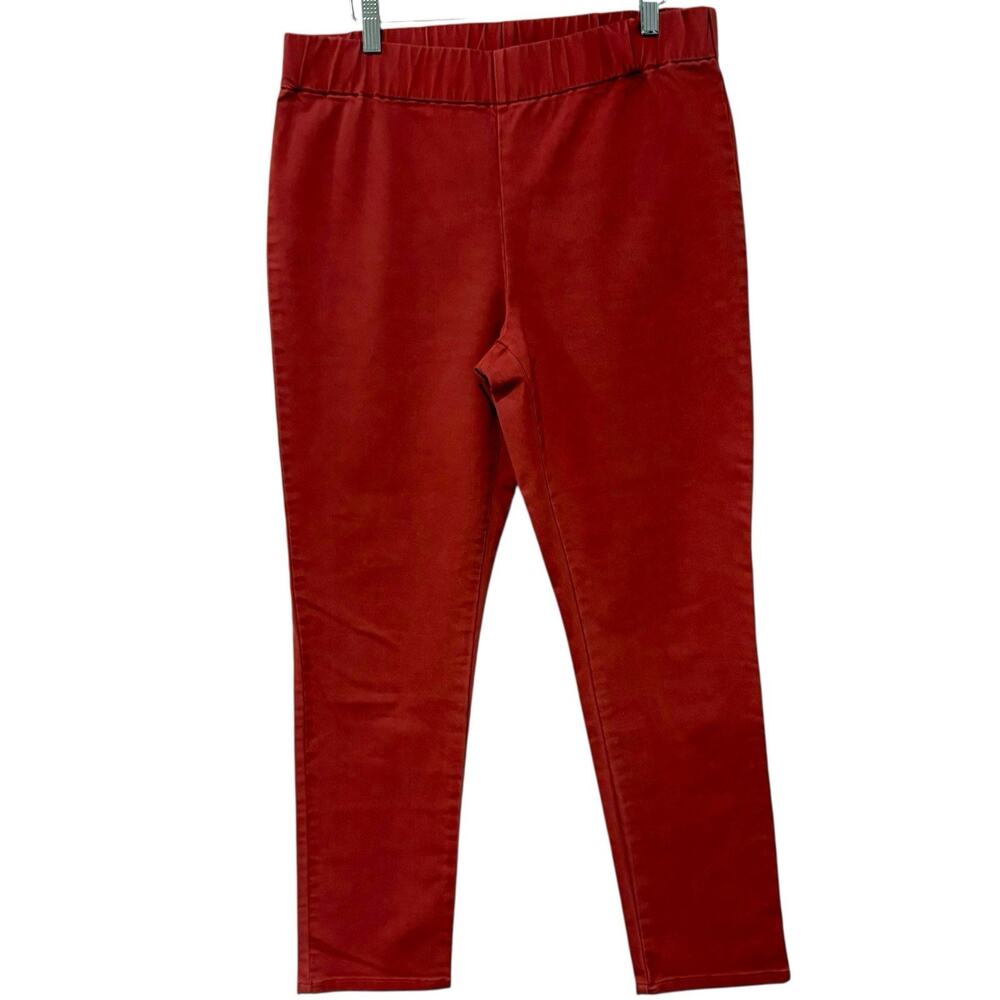 Soft Surroundings | Pink Pants Pull On Skinny Leg Cotton Stretch- Size Medium